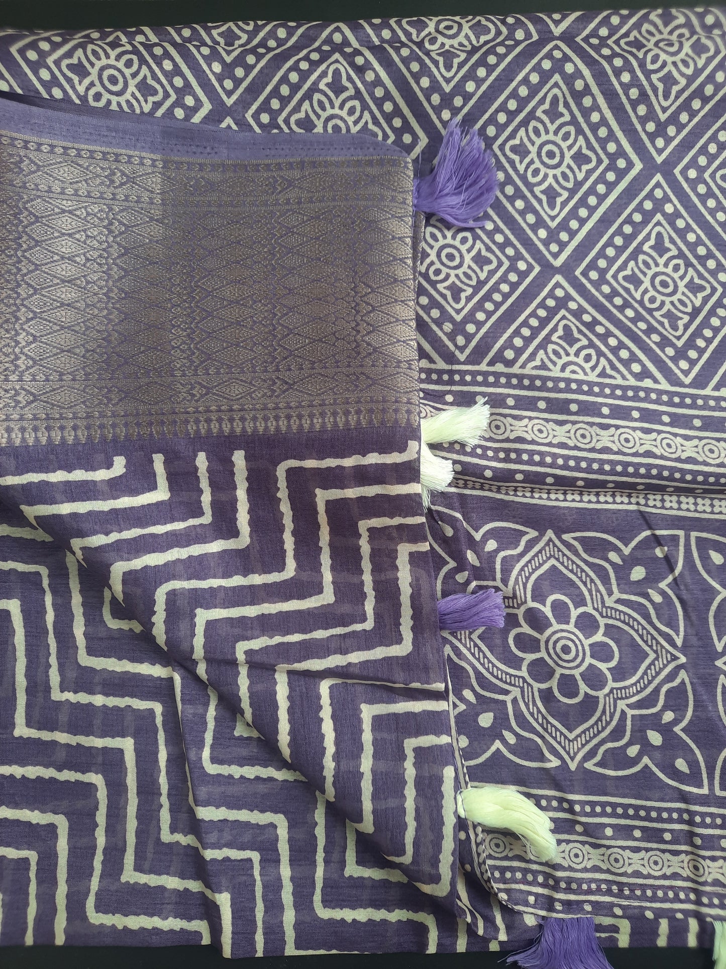 Purple Dola Silk Saree