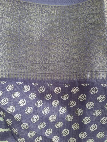 Purple Dola Silk Saree