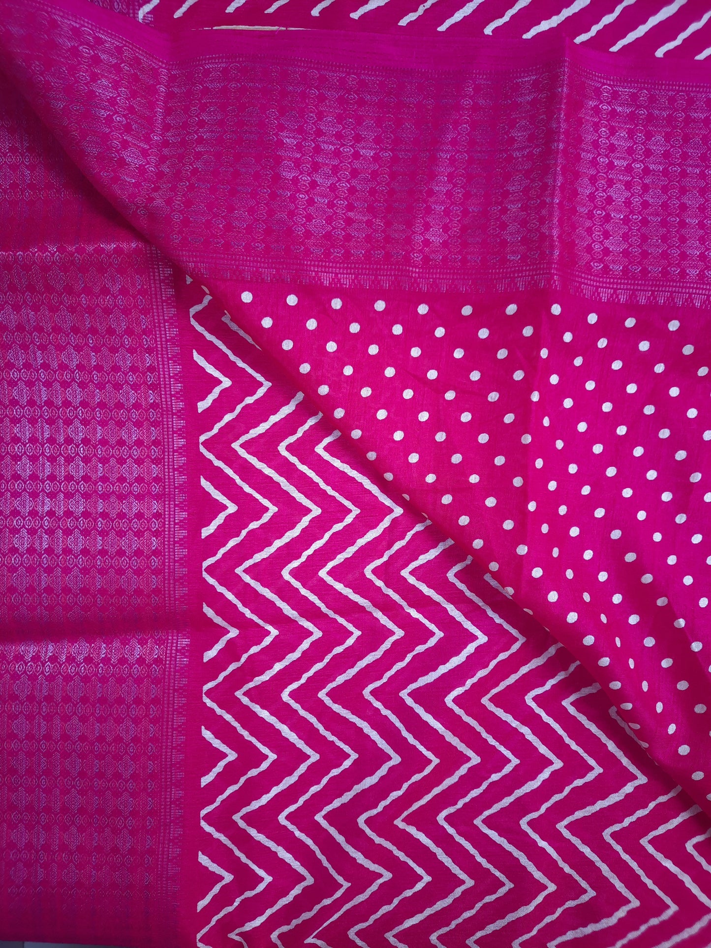 Dark Pink Dola Silk Saree