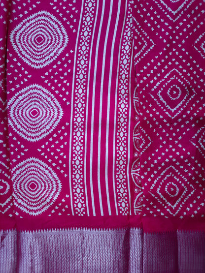 Pink Dola Silk Saree