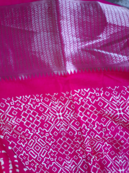 Pink Dola Silk Saree