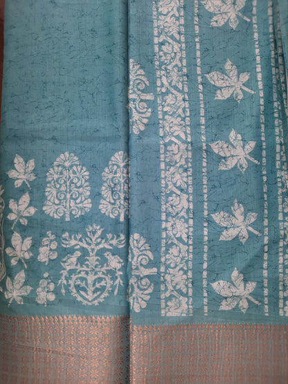 Light Blue Dola Silk Saree