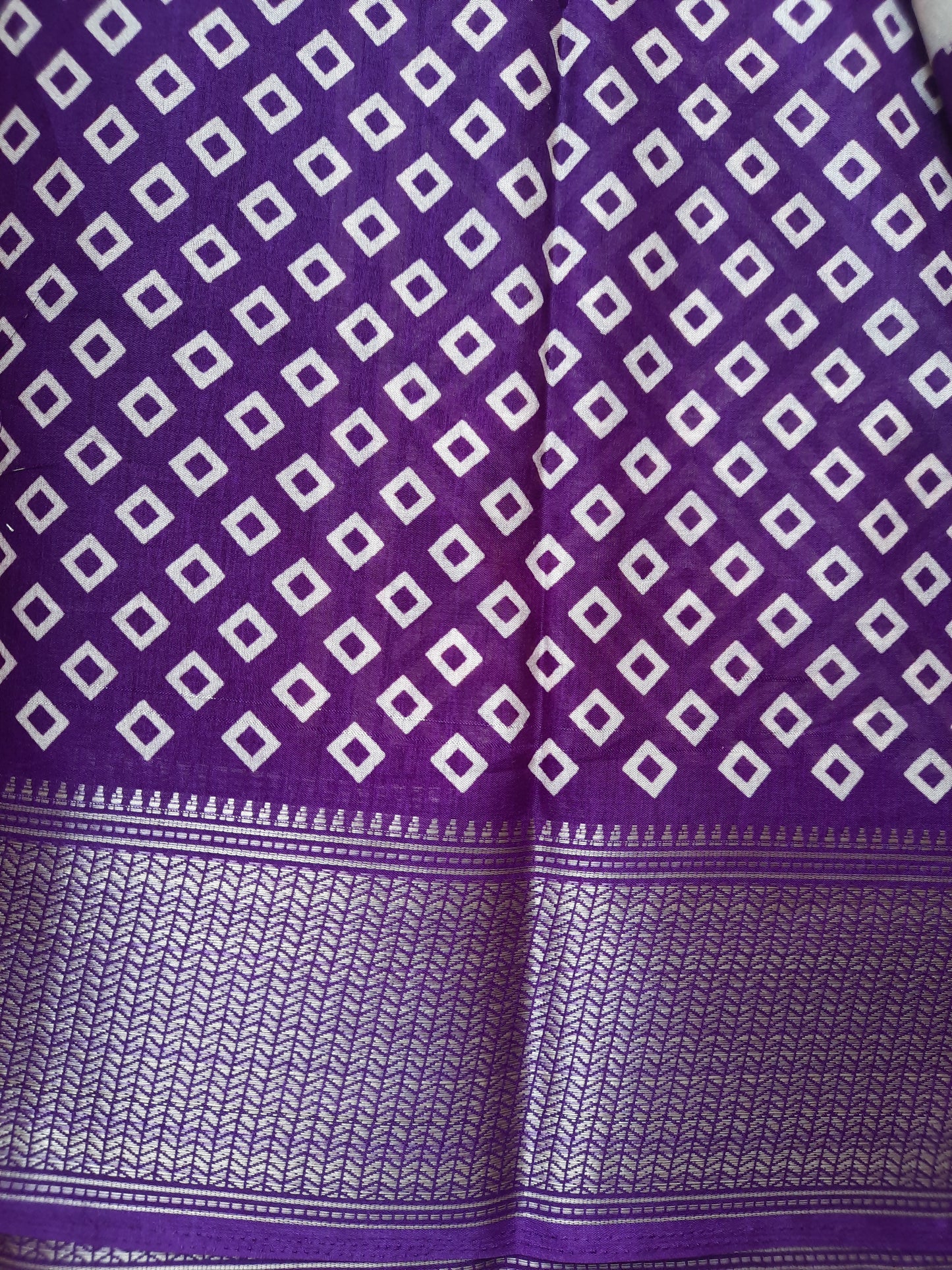 Violet Matka Silk Saree