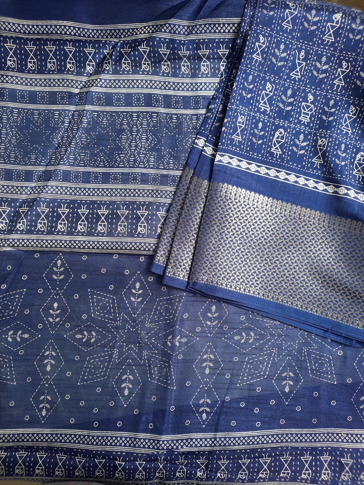 Dark Blue Binny Silk Saree