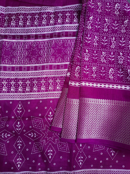 Purple Binny Silk Saree