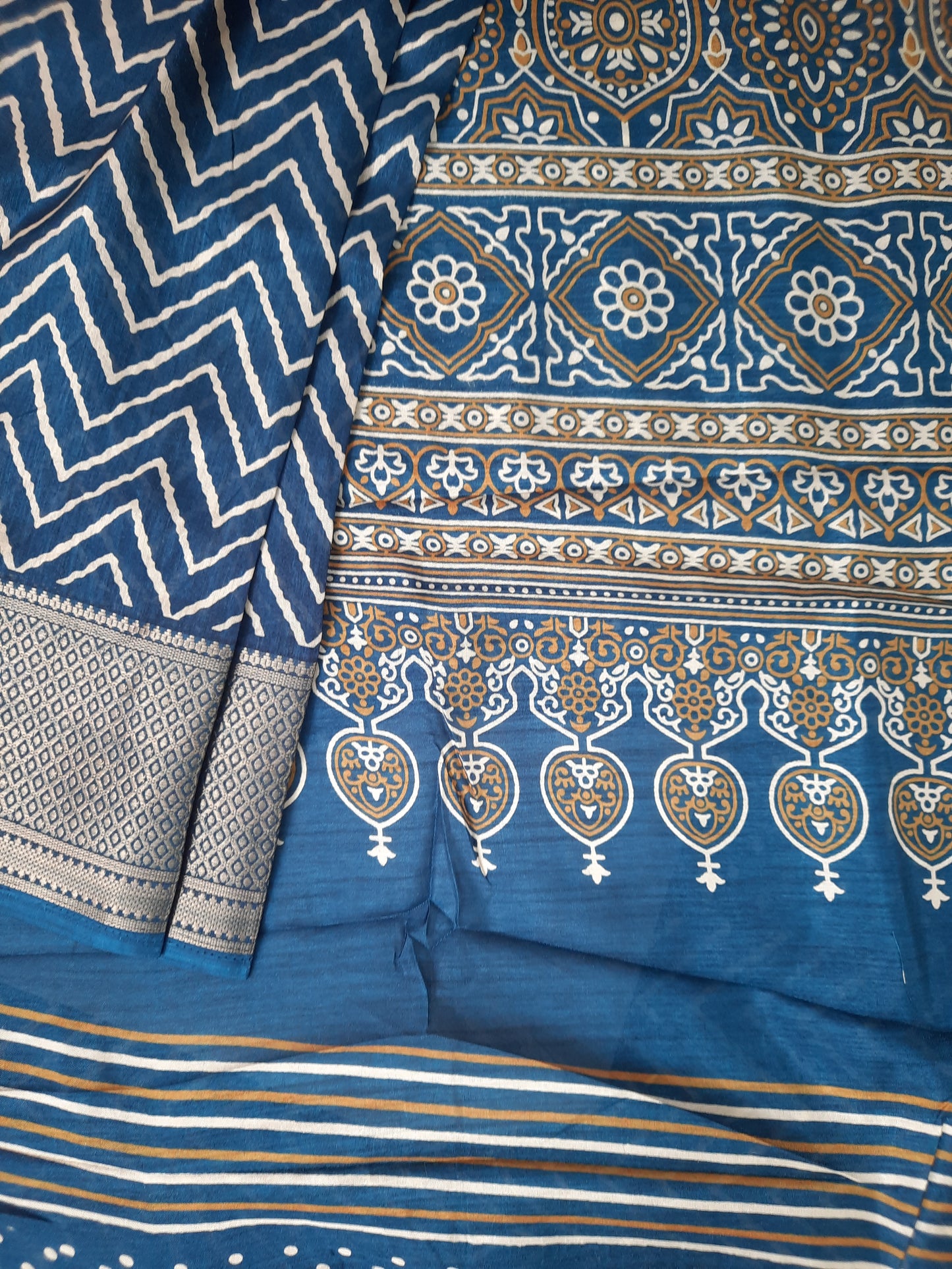 Blue Dola Silk Saree