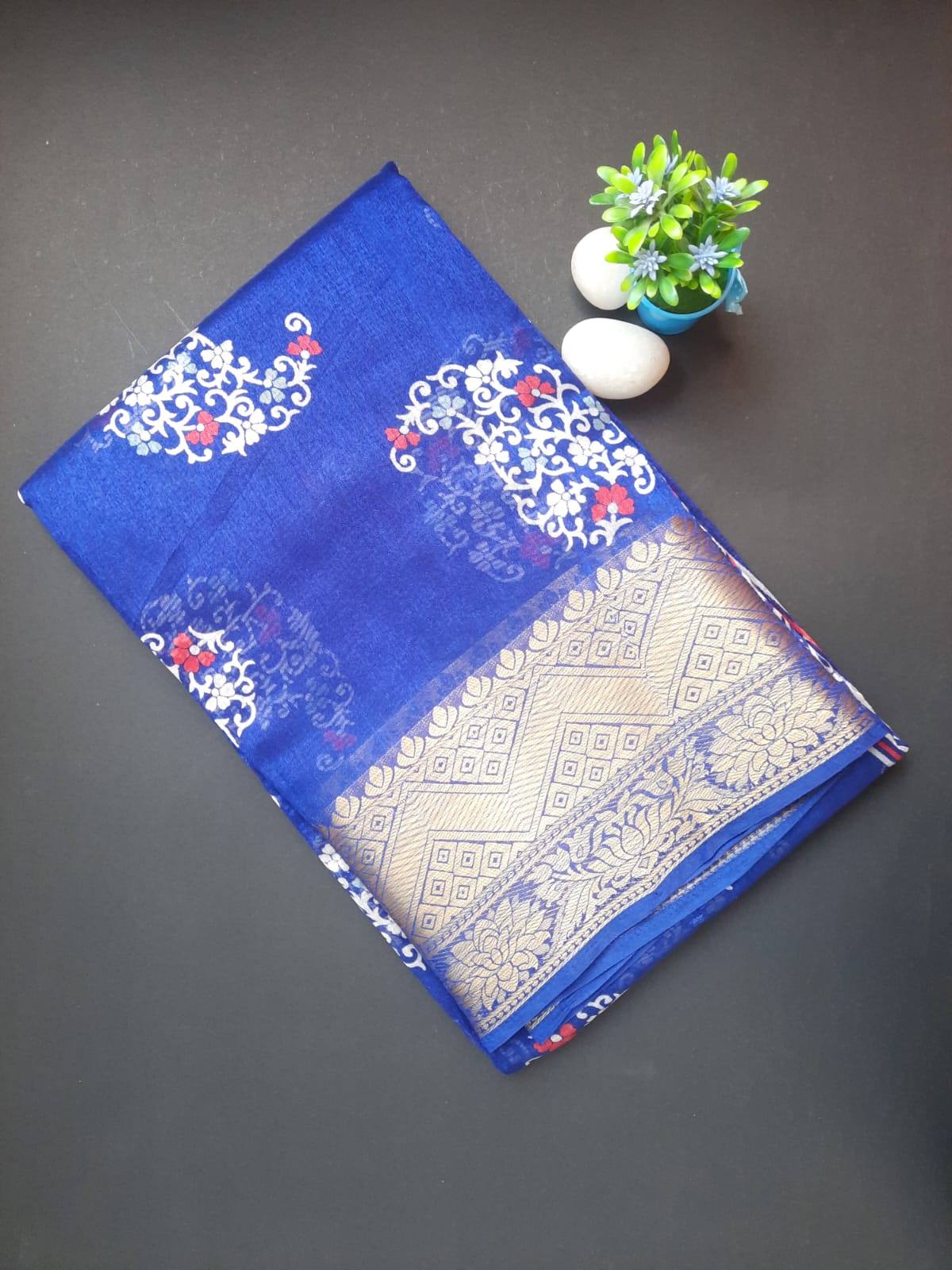 Dark Blue Binny Silk Saree