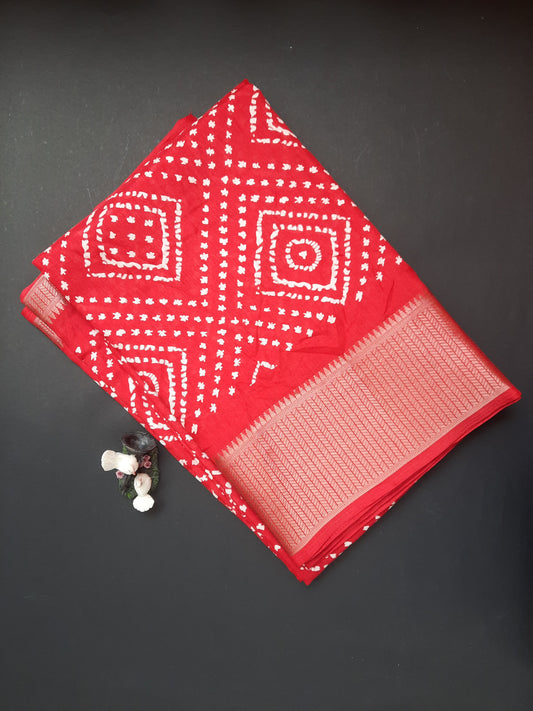 Red Dola Silk Saree