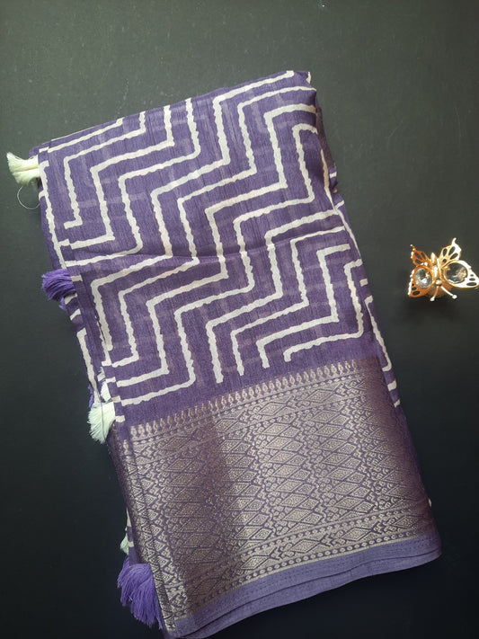 Purple Dola Silk Saree