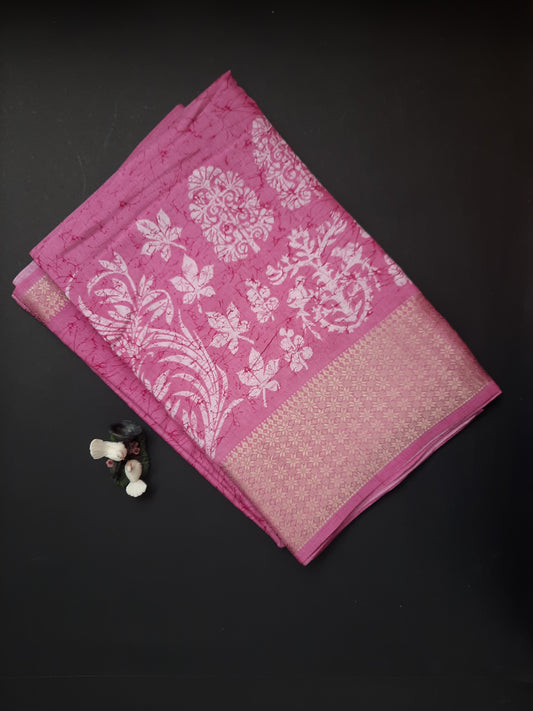 Pink Dola Silk Saree