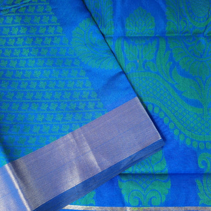 Blue and green mix colour Art silk saree