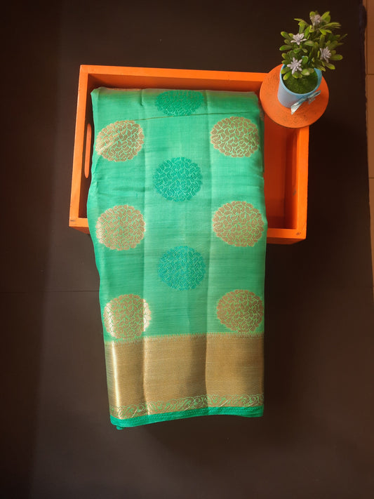 Green Raw Silk Saree