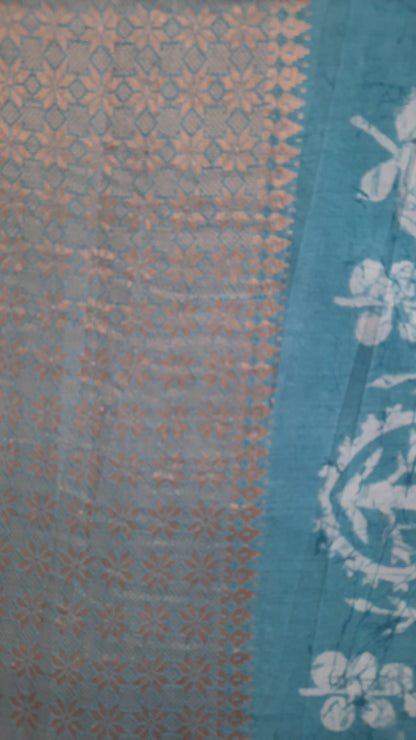 Light Blue Dola Silk Saree