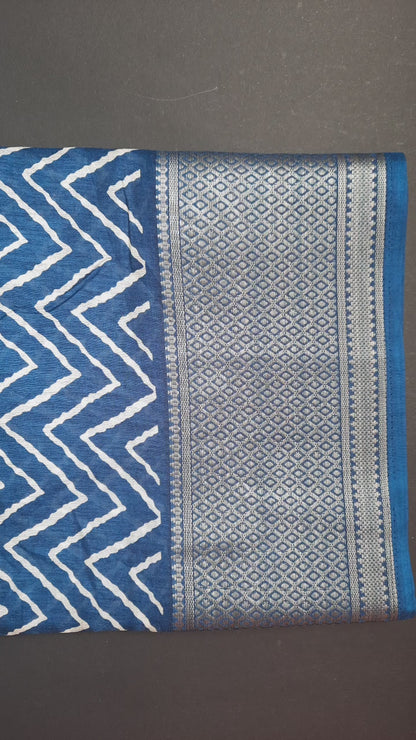 Blue Dola Silk Saree